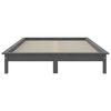 vidaXL Cadre de lit sans matelas gris 140x190 cm bois de pin massif