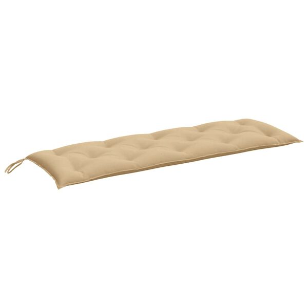 vidaXL Coussin de banc de jardin beige mélangé 150x50x7 cm tissu