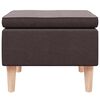 vidaXL Tabouret avec pieds en bois Marron fonc&eacute; Tissu
