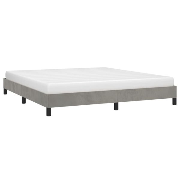 vidaXL Cadre de lit sans matelas gris clair 160x200 cm velours