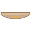 vidaXL Tapis d'escalier 15 pi&egrave;ces 56 x 17 x 3 cm Beige fonc&eacute; Demi-rond