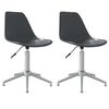 vidaXL Chaises pivotantes &agrave; manger lot de 2 gris clair PP