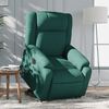 vidaXL Fauteuil inclinable &eacute;lectrique vert fonc&eacute; tissu