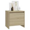 vidaXL Table de chevet ch&ecirc;ne sonoma 45x34x44,5 cm bois d'ing&eacute;nierie