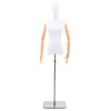 vidaXL Mannequin r&eacute;glable 162-233 cm avec t&ecirc;te et base Femme PP Blanc