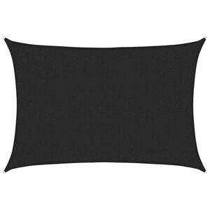 vidaXL Voile d'ombrage 160 g/m&sup2; Noir 2x2,5 m PEHD