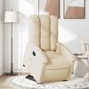 vidaXL Fauteuil inclinable Cr&egrave;me Tissu