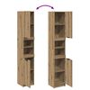 vidaXL Armoire de bain ch&ecirc;ne artisanal 32x34x188,5cm bois d'ing&eacute;nierie