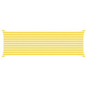 vidaXL Voile d'ombre Jaune et blanc 6 x 2 m 100 % polyester Oxford