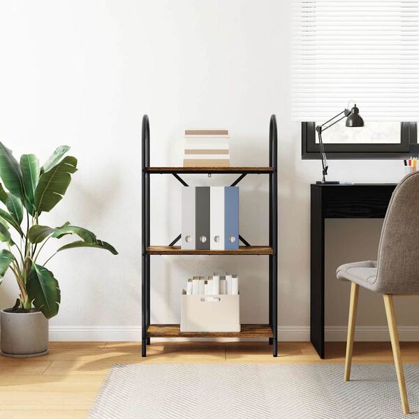 vidaXL &Eacute;tag&egrave;re Ch&ecirc;ne fum&eacute; 60 x 30 x 109 cm Bois d'ing&eacute;nierie