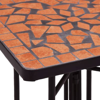 vidaXL Table de bistro mosaïque Terre cuite Céramique