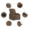 vidaXL Fauteuil inclinable &eacute;lectrique marron tissu