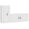 vidaXL Ensemble de meubles TV 2 pcs Blanc Bois d'ing&eacute;nierie