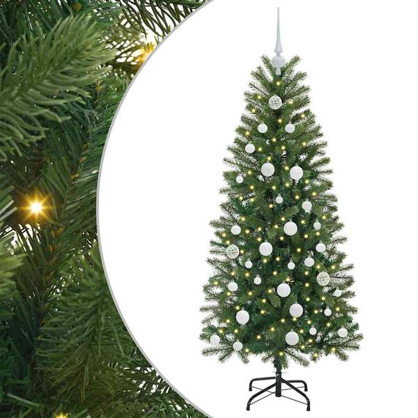 vidaXL Sapin de No&euml;l artificiel avec 150 LED Vert 150 cm PE et PVC