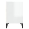 vidaXL Meuble TV Blanc brillant 100x35x55 cm Bois d'ingénierie