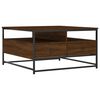 vidaXL Table basse ch&ecirc;ne marron 80x80x45 cm bois d'ing&eacute;nierie