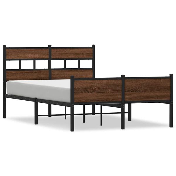 vidaXL Cadre de lit sans matelas ch&ecirc;ne marron 120x200 cm