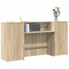 vidaXL Bureau r&eacute;ception ch&ecirc;ne sonoma 200x50x103,5 cm bois d'ing&eacute;nierie