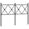 vidaXL T&ecirc;te de lit de remplacement m&eacute;tal noir 120 cm