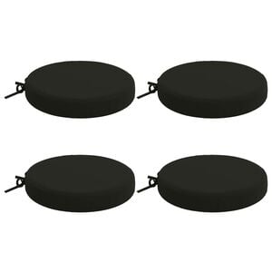 vidaXL Coussins de si&egrave;ge SOEST 4 pc 100 % polyester Noir &Oslash; 35 x 7 cm