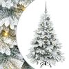 vidaXL Sapin de No&euml;l artificiel avec 150 LED Blanc 120 cm PE et PVC