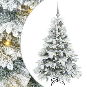 vidaXL Sapin de No&euml;l artificiel avec 150 LED Blanc 120 cm PE et PVC