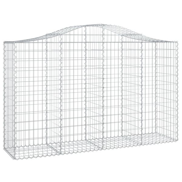 vidaXL Paniers &agrave; gabions arqu&eacute;s 11 pcs 200x50x120/140 cm Fer galvanis&eacute;