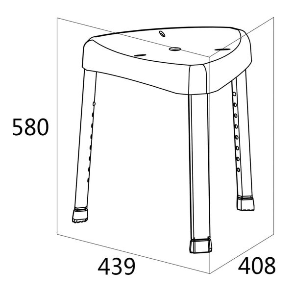 Tiger Tabouret de douche Libra Blanc 1332230146