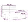 vidaXL Lit &agrave; ressorts avec matelas Noir 200 x 200 cm tissu