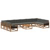 vidaXL Ensemble de canap&eacute;s d'ext&eacute;rieur 11 pcs Naturel et Anthracite