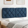 vidaXL Coussin de t&ecirc;te de lit bleu 120 cm tissu