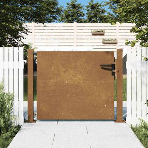 vidaXL Portail de jardin 100x75 cm en acier Corten