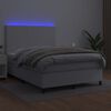 vidaXL Sommier &agrave; lattes de lit avec matelas et LED Blanc 140x200 cm