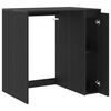 vidaXL Armoire pour machine &agrave; laver Ch&ecirc;ne noir 87 x 60 x 89 cm