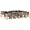 vidaXL Ensemble &agrave; manger de jardin coussins 13 pcs m&eacute;lange beige rotin
