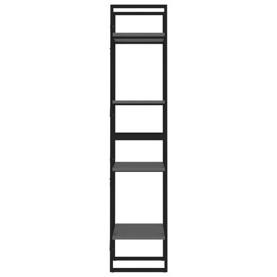 vidaXL Bibliothèque à 4 niveaux gris 40x30x140 cm bois d'ingénierie