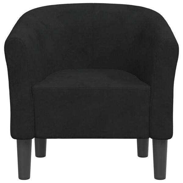 vidaXL Chaise cabriolet noir velours