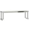 vidaXL &Eacute;tag&egrave;re de table de travail 110x30x35 cm inox
