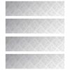 vidaXL Nez de marche Rectangulaire 4 pcs Argent&eacute; 80 x 20 cm Aluminium