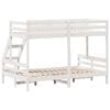 vidaXL Lit superpos&eacute; sans matelas 90x200/120x200 cm blanc bois massif