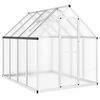 vidaXL Serre avec cadre de base argent&eacute; 224x169x195 cm aluminium