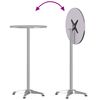 vidaXL Table de bar d’extérieur réglable en hauteur aluminium