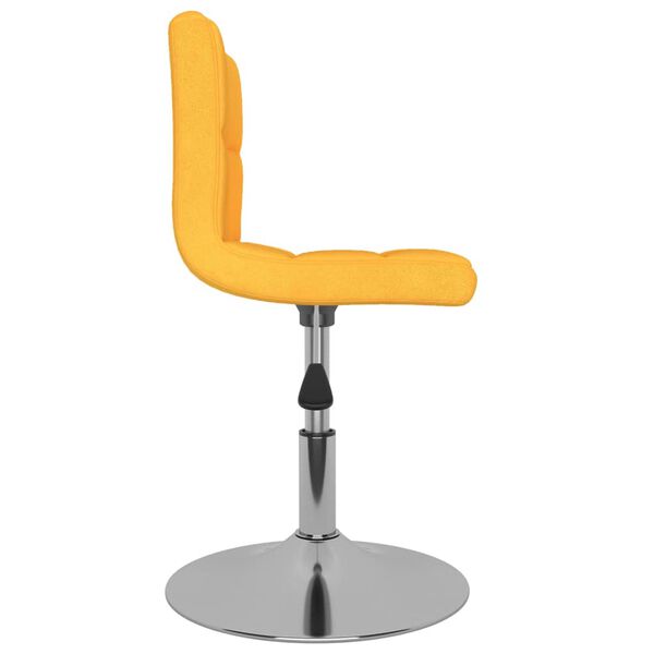 vidaXL Tabouret de bar pivotant Jaune Tissu