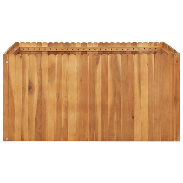 vidaXL Lit sur&eacute;lev&eacute; de jardin 100x100x50 cm Bois massif d'acacia