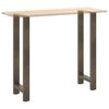 vidaXL Pieds de table de bar en acier naturel, 2 pi&egrave;ces, 50 x (110-111) cm