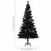 vidaXL Arbre de No&euml;l artificiel pr&eacute;-&eacute;clair&eacute; et boules noir 150 cm PVC