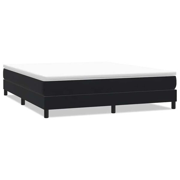 vidaXL Sommier à lattes de lit sans matelas noir 180x220 cm velours