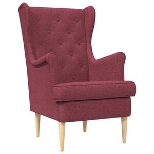 vidaXL fauteuil Bordeaux tissu