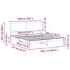vidaXL Cadre de lit Marron et taupe 200 x 200 cm Bois massif en pin