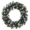 vidaXL Couronne de Noël avec lumières LED Vert 45 cm PVC